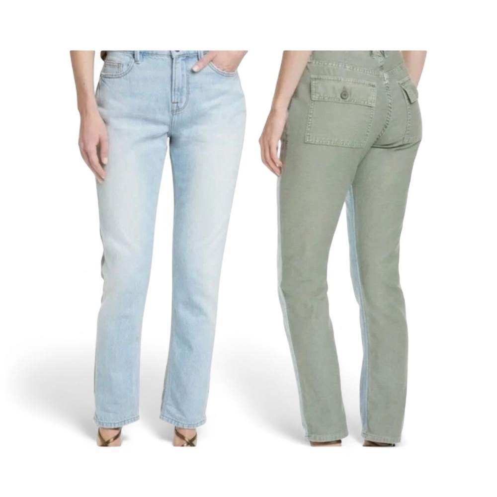FRAME Denim Le Beau Two Toned Boyfriend Pants In Canterburry Size 24